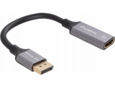 Lanberg Adaptérový kabel Displayport (M) -> HDMI (F) 8K na 20cm stříbrném kabelu