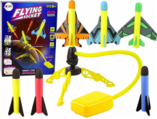 LeanToys Pěnový raketový katapult - hra s pumpičkou LEAN Toys