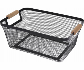 Storage Solutions Kovový košík s dřevěnými rukojeťmi, 30,...