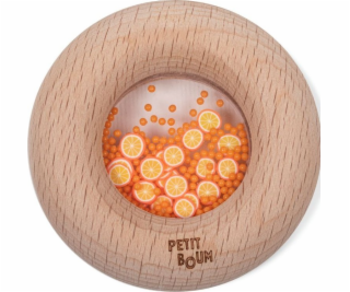 Petit Boum Petit Boum, smyslové chrastítko, ORANŽOVÁ