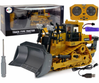 LeanToys Dálkově ovládaný buldozer 2,4 G Pohyblivá lopata...