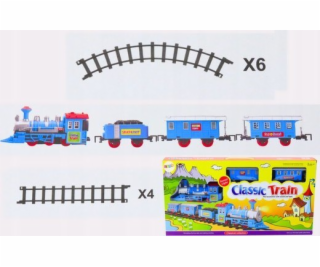 LeanToys Vláčková sada 3 bateriové autíčka, koleje, světe...