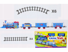 LeanToys Vláčková sada 3 bateriové autíčka, koleje, světelné a zvukové efekty