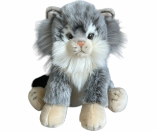 Dubi Plyšový medvídek Maskot kočka Manul sedící 28 cm, mě...