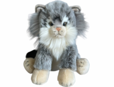 Dubi Plyšový medvídek Maskot kočka Manul sedící 28 cm, měkký, kočičí