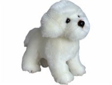 Dubi Plyšový maskot maltézského psíka stojící, 30 cm, měkká plyšová hračka, pes