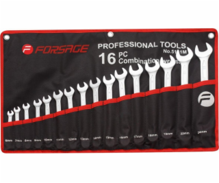 Forsage Sada otevřených klíčů 16 dílů. (6–24 mm) na plátně