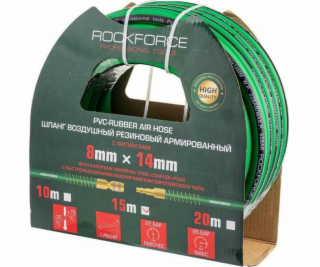 Rockforce Pneumatická hadice s gumovou výztuhou 8 mm x 15...