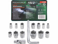 Rockforce Sada nářadí 15dílná sada nářadí (6hranná) (10–32 mm)