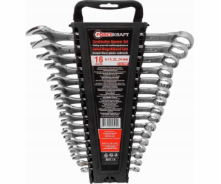 Forcekraft Otevřené klíče sada 16 kusů (6-19, 22, 24 mm) ...