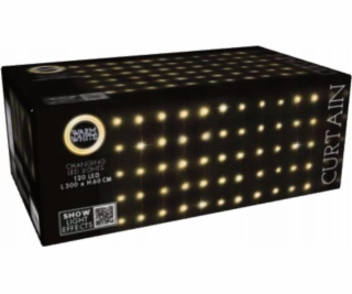 CORTINA VÁNOČNÍ SVĚTELNÁ ZÁVĚS VENKU/VNITŘ 120 LED 300X60...