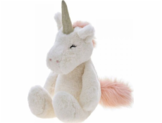 Beppe Plyšový jednorožec Alessio krémový 28 cm