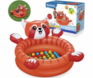 Bestway Suchý bazén červený PANDA s míčky 107x94cm + 50 m...