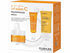 Floslek Dárková sada s vitamínem C FLOSLEK (hydratační krém 50 ml + oční krém 30 ml + krém na ruce 50 ml) +