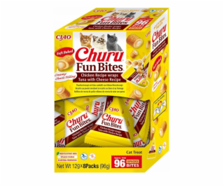 INABA CAT FUN BITES CHICKEN&TUNA&CHEESE 8x12g (96g)