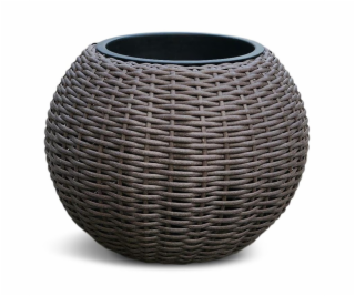 Květináč Domoletti 53000011101, plastový, O 56 cm, hnědý