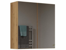 ZÁVĚSNÁ KOUPELNOVÁ SKŘÍŇKA S ZRCADLEM, DUB 22X60X60
