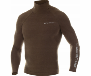 Brubeck LS14200 Pánská mikina RANGER WOOL khaki XXL
