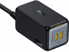 AOHI Nabíječka AOC-C006 120W AC nabíječka, 2x USB-C, 2x USB-A (černá)