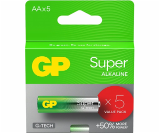 GP Battery Alkalické baterie LR6/AA GP SUPER 5 ks. (G-TECH)