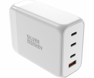 Silver Monkey Nabíječka SMA156 GaN 200W 3x USB-C PD USB-A...