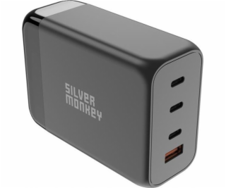 Silver Monkey Nabíječka GaN SMA155 200W 3xUSB-C PD USB-A ...