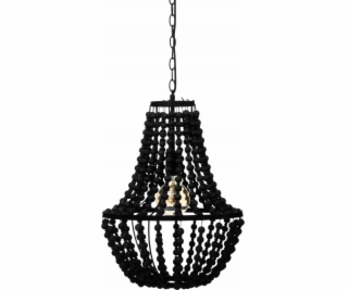 Atmosphera Závěsná lampa GOYA s korálkovým lustrem, dřevě...