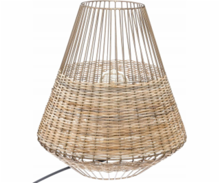 Atmosphera Proutěná a kovová lampa CHERAW, 33,5 cm, béžová