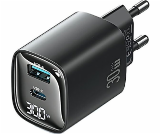 USAMS 30W GaN LED USB+USB-C CC229 Rychlonabíjecí Nabíječk...