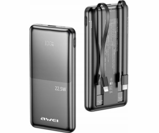 AWEI Powerbanka 10000mAh P76K 22,5W 4 nabíjecí výstupy dv...