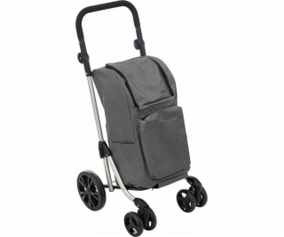 5five Nákupní vozík na stabilních kolečkách, šedý, 46 l