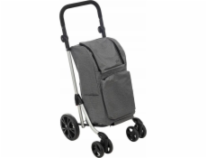 5five Nákupní vozík na stabilních kolečkách, šedý, 46 l