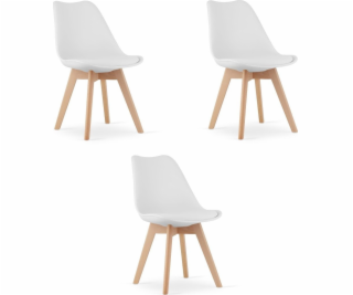 Leobert Židle MARK bílá x 3