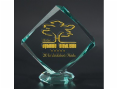 Victoria Sport Skleněná trofej s rytím a pouzdrem + výplň barvou