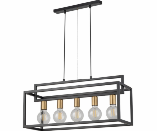 Sigma Závěsná lampa kovový obdélníkový závěs, černá závěs...