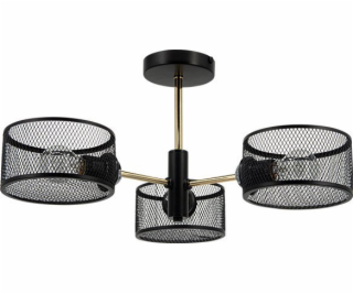 Mdeco Stropní lampa Wire ELM1097/3 BL TR nad postel, čern...