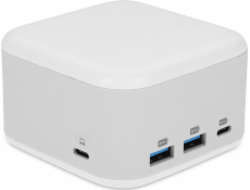 LMP PowerDock USB HUB - USB-C GaN napájecí adaptér a 5portový USB-C dok - bílý