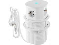 Spacetronik Kulatá stolní zásuvka Spacetronik SPS-R3D6W V2