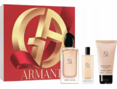 Alkotest SET GIORGIO ARMANI Si EDP sprej 100ml + EDP sprej 15ml + TĚLOVÉ MLÉKO 50ml