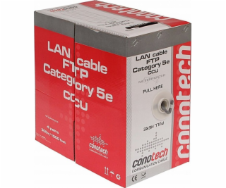 Conotech Počítačový kabel FTP CU CAT5E s kroucenou dvojli...