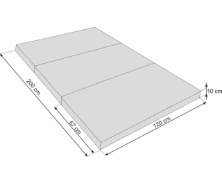 Hobbygarden SKLÁDACÍ MATRACE BEN - XXL - SVĚTLE HNĚDÁ