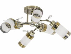 Mdeco Stropní lampa Glamorous ELM8267/6 21QG do jídelny mosaz