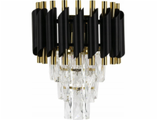 Mdeco Elem Toledo 6260/1 TR BL nástěnná lampa nástěnná lampa 1x60W E27 zlatá/černá