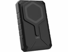UAG Powerbanka UAG Rugged 10K - powerbanka 10000 mAh se stojánkem, bezdrátové nabíjení 10W, kompatibilní s MagSafe, kabel součástí balení (černá/šedá)