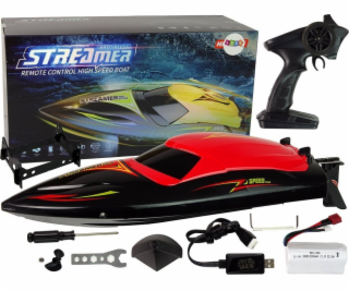 NO NAME Motorový člun R/C 2.4G červený 35 km/h
