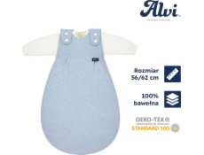 Alvi ALVI Baby-Mäxchen, Spací pytel - speciální tkanina - 3dílná prošívaná deka aqua 56/62