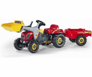 Rolly Toys Rolly Traktor s kýblem a přívěsem červený (502...