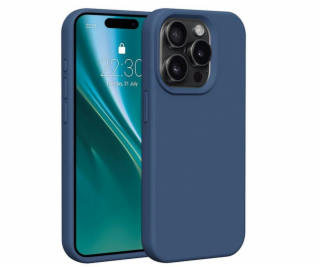 Silikonové TPU pouzdro Etteri pro iPhone 15 Pro tmavě modré