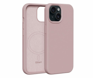 Silikonové TPU pouzdro Etteri Mag pro iPhone 15 světle rů...