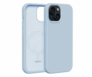 Silikonové TPU pouzdro Etteri Mag pro iPhone 15 světle modré